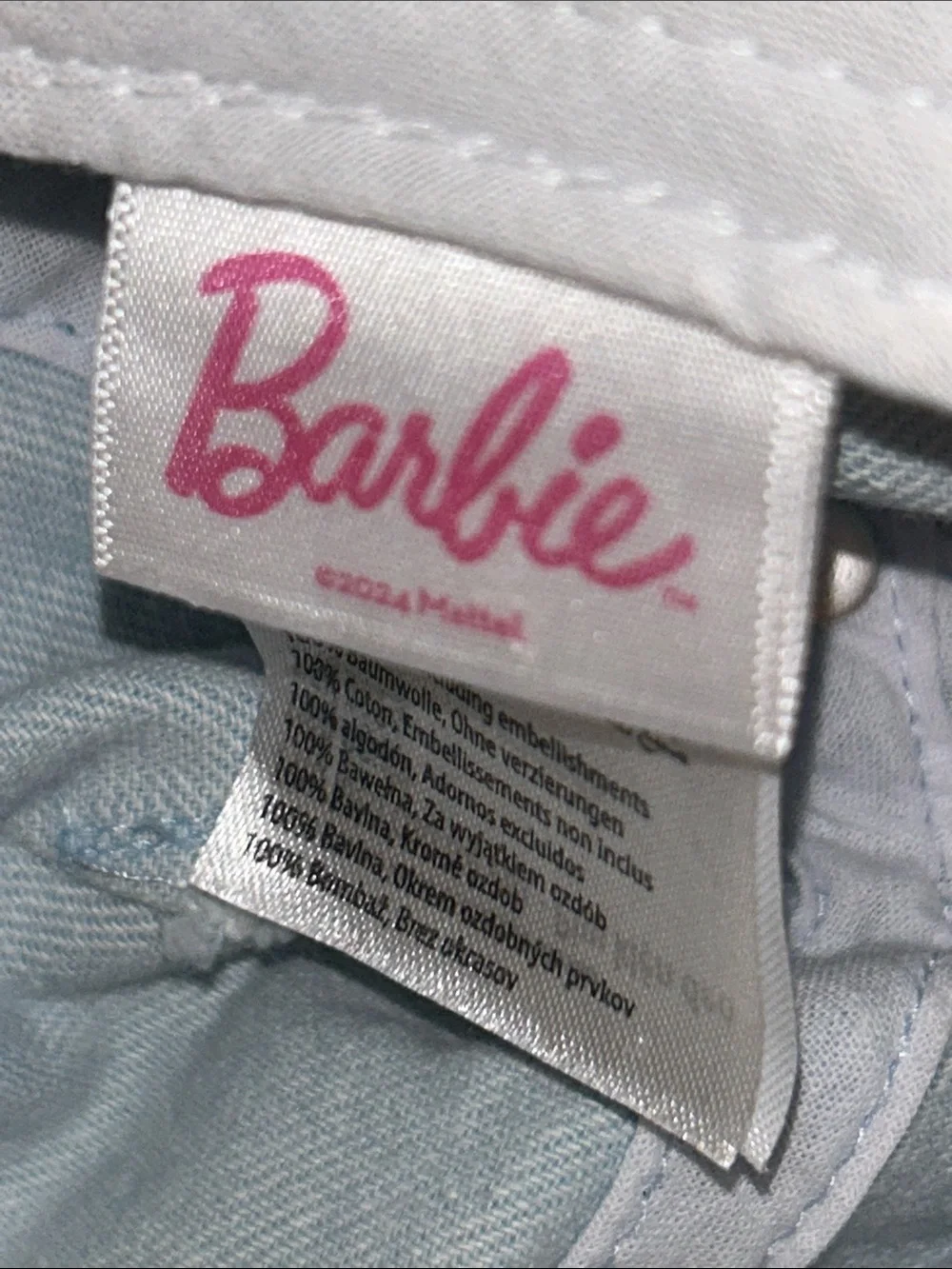 Barbie Light Gray Baseball Cap with Pink B Logo